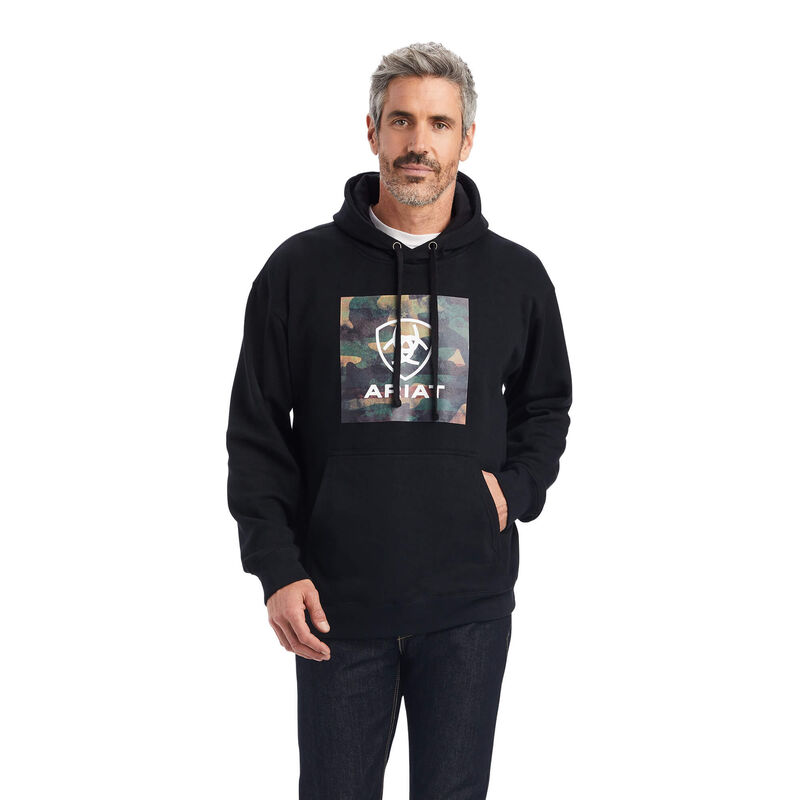 Ariat Sweatshirt Herren - Protect & Serve Block Schwarz ( YQOEH-1380 )